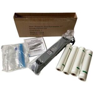 PowerXL Duo Nutrisealer 11" Vacuum Seal Gray Roll Bags Food Saver Sealer Recipes